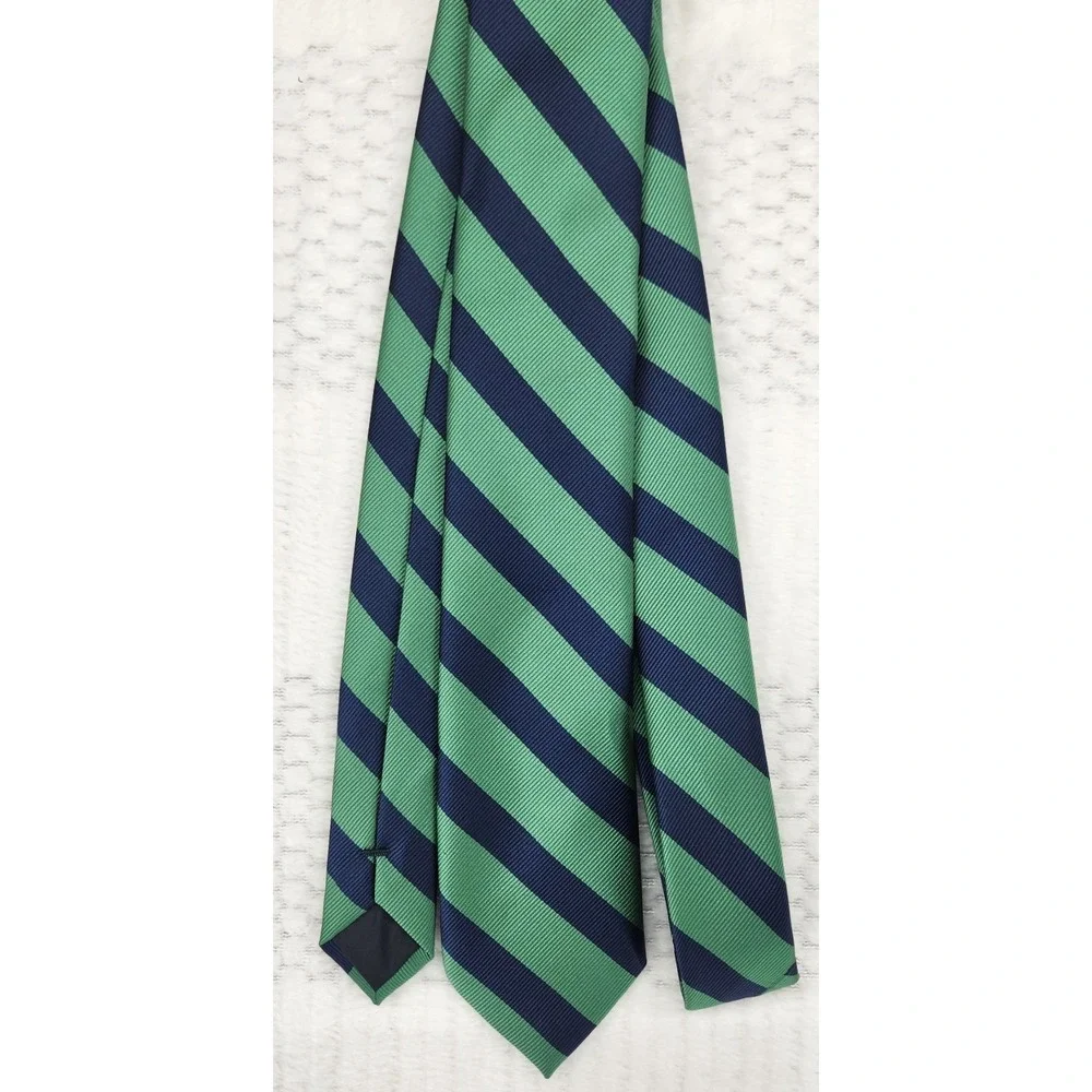 American Eagle Outfitters AEO Mens Blue Green Striped Polyester Necktie 1037